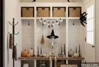 A Ghastly Welcome: Halloween Mudroom Decor Ideas for a Frightful Entryway
