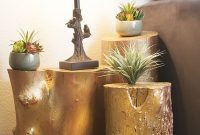 DIY Golden Tree Stump End Table Project Guide