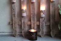 DIY Mason Jar Fence Lights for Backyard Charm