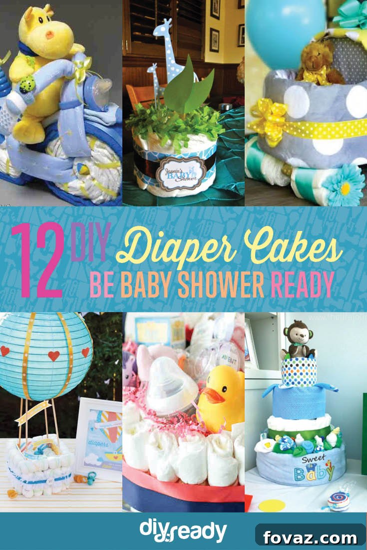 12 Adorable DIY Diaper Cake Ideas Anyone Can Make 12 Adorable DIY Diaper Cake Ideas Anyone Can Make