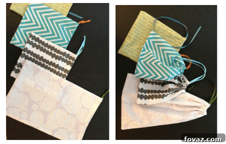 DIY Sewing: Drawstring Bags are fast and easy projects, and they look fabulous. diy-projects-how-to-make-a-drawstring-bag