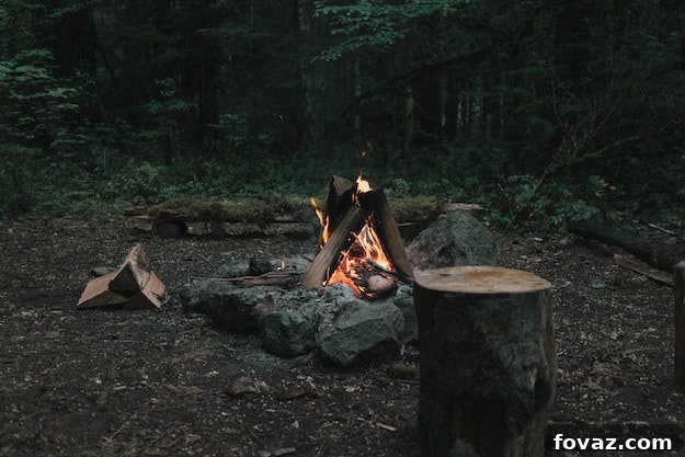 Stone & Spark: Create Your Backyard Fire Pit Oasis 2 Completed DIY Stone Fire Pit with Lava Rocks