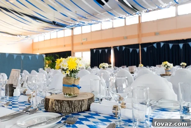 Colorful and eclectic backyard dinner party with mismatched furniture and vibrant decorations