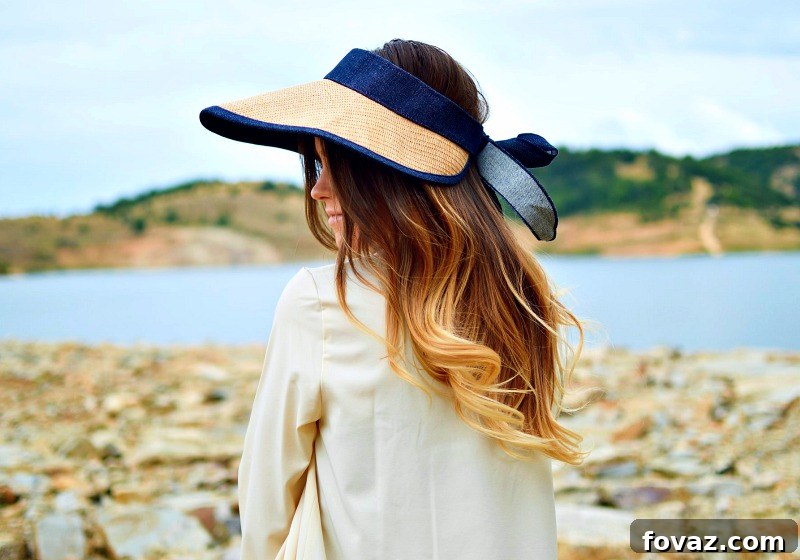 Craft Your Own Cool: Stylish DIY Sun Hats for Summer 2 woman in a sun visor | DIY Sun Hat Ideas That Will Keep You Cool This Summer | how to make a sun hat out of fabric