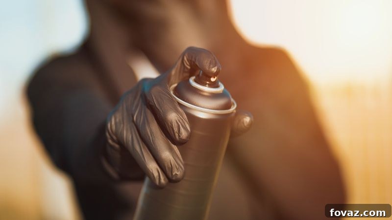 man-mask-gloves-holding-spray-can | car rack
