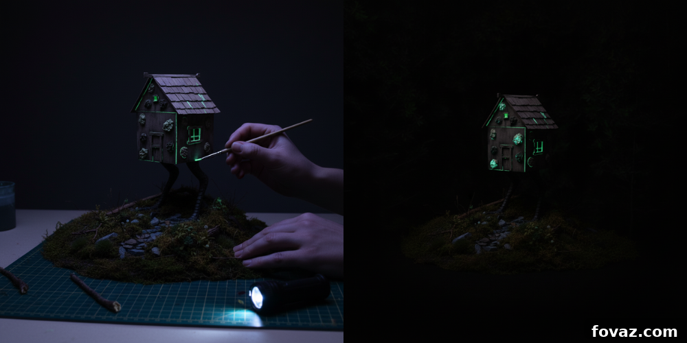 Conjure a Baba Yaga Hut: The Ultimate Halloween Craft Project 8 Baba Yaga Hut Glow-in-the-Dark Accents