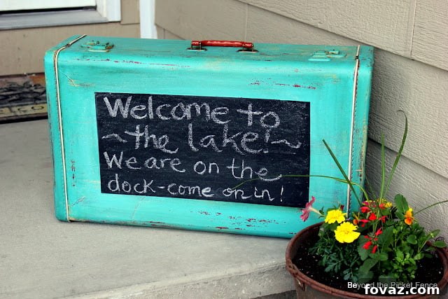 Chalkboard Suitcase Suitcase Chalkboard | DIY Ways To Upcycle Vintage Suitcases | vintage suitcase