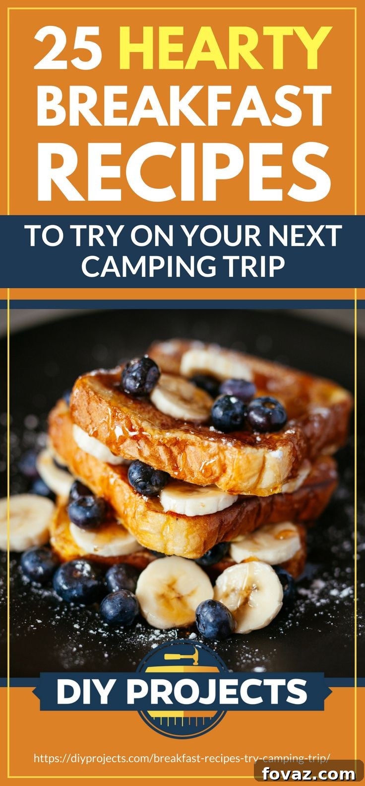 25 Campfire Breakfasts to Fuel Your Next Adventure 2 Pinterest Placard | 25 Hearty Breakfast Recipes To Try On Your Next Camping Trip