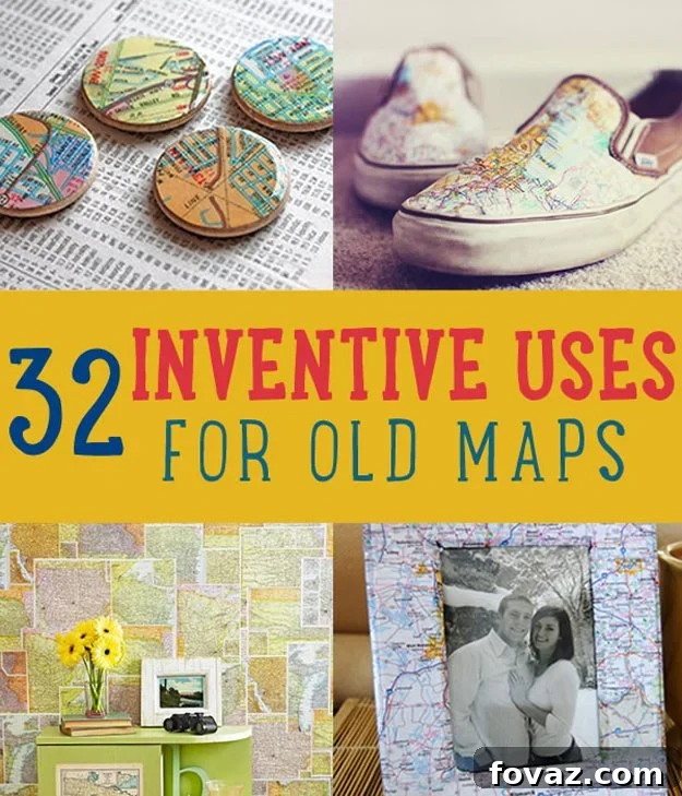 Uses For Old Maps | Inventive Ways To Repurpose Old Maps | https://diyprojects.com/inventive-uses-for-old-maps/