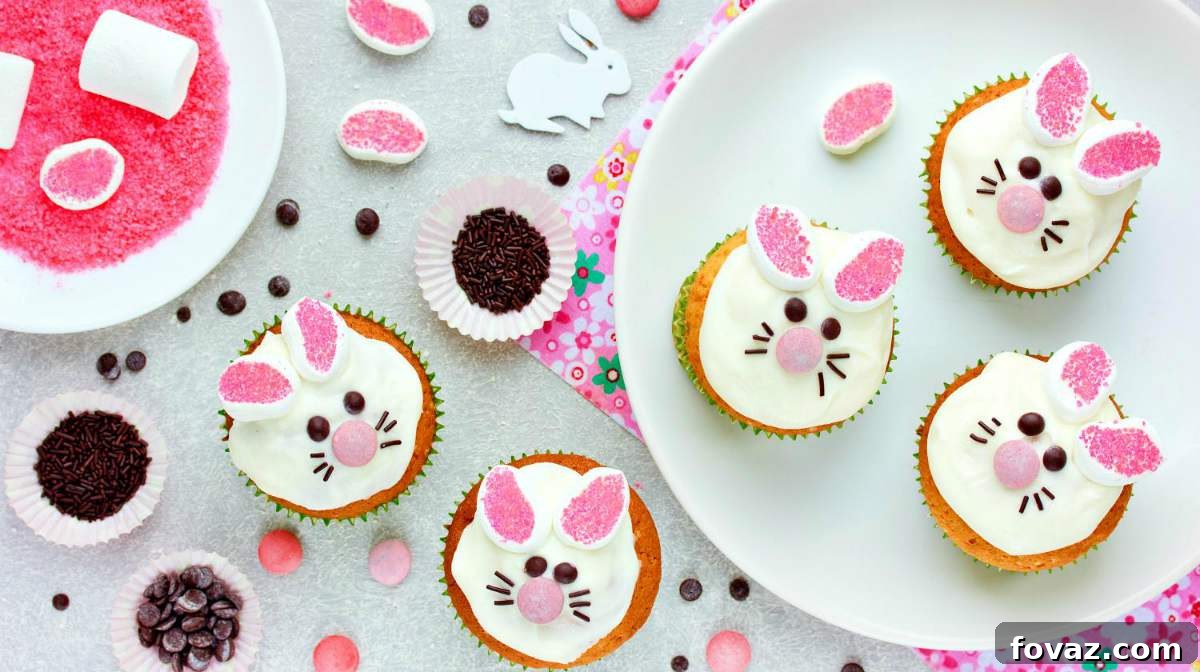 Easter bunny cupcakes, Easter food craft idea for kids | Easter Crafts, Recipes, And Cool DIY Ideas For Your Celebration