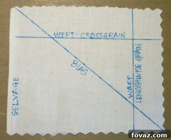 Essential Fabric Grain: Warp, Weft, and Bias for Dressmaking Learn the essentials of fabric grain: warp, weft, and bias. This guide demonstrates how these directions impact fabric cutting and garment fit in sewing and dressmaking projects. Perfect for beginners and experienced sewers alike.