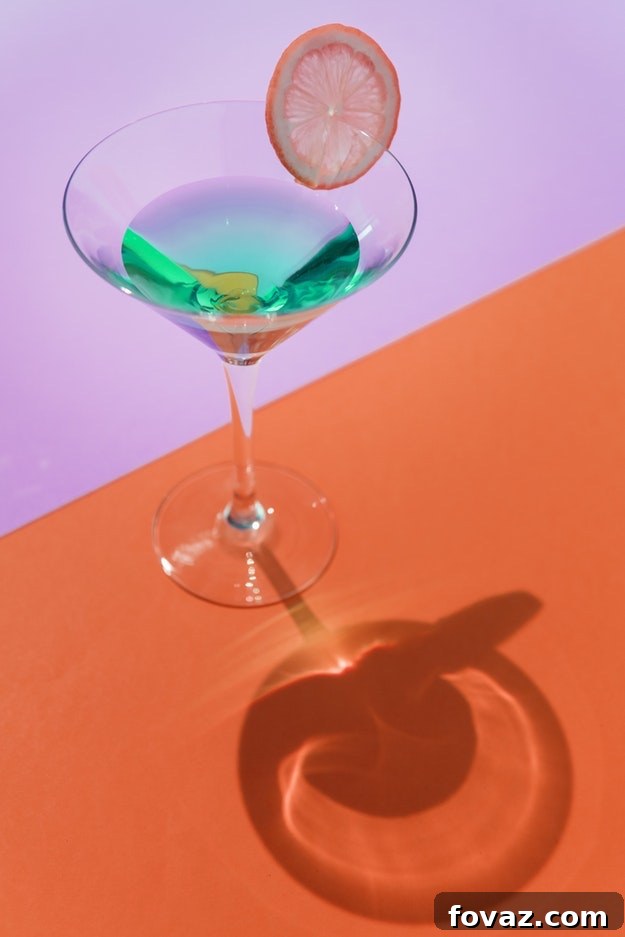 White Cosmopolitan Cocktail with St Germain
