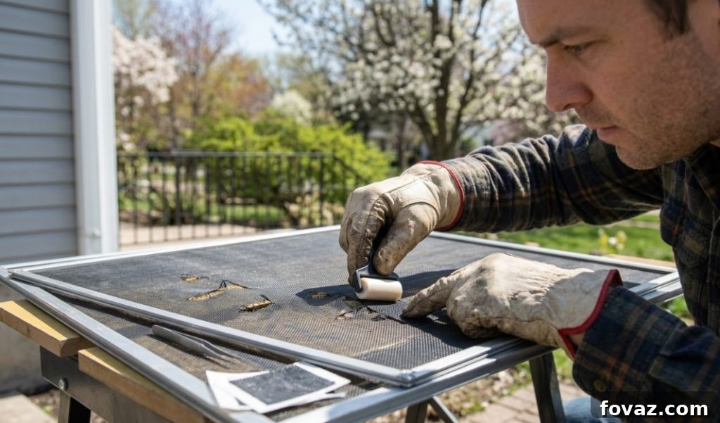 spring home exterior checklist - screen repair