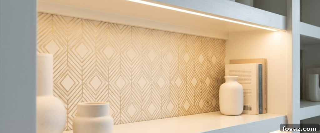 Peel-and-stick wallpaper applied to a furniture piece as a quick spring update