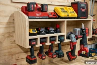 Build a Cordless Tool Wall Organizer
