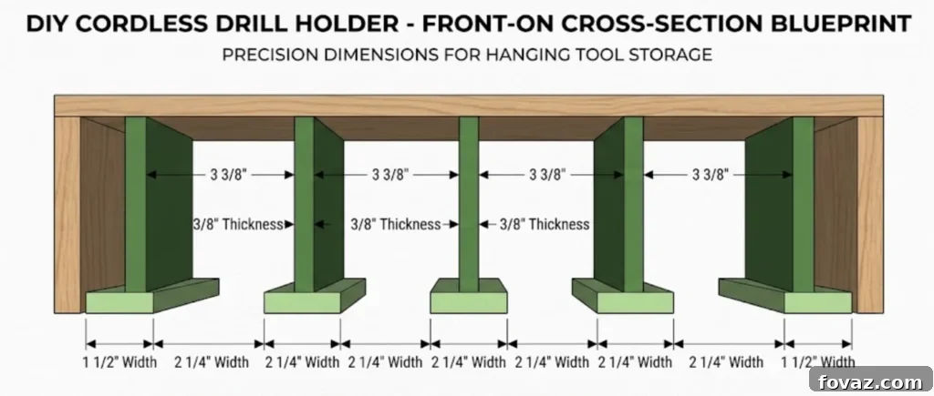 Build a Cordless Tool Wall Organizer 2 cordless tool wall rack blueprint