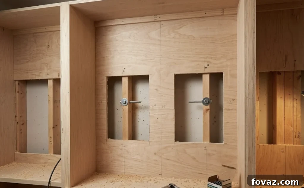 built-in cabinets steps
