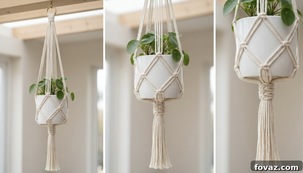 easy macrame plant hanger