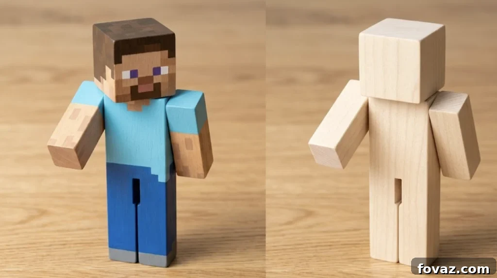 Minecraft wooden figure