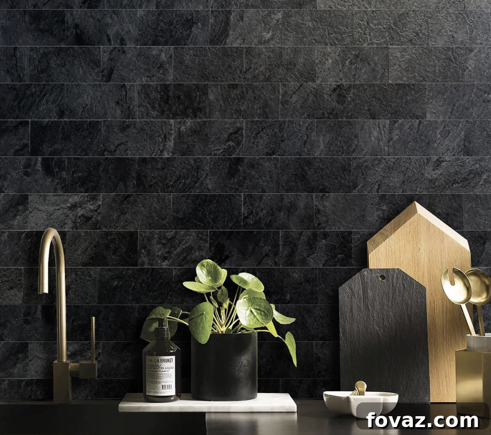Top Peel-and-Stick Backsplash Tiles for Kitchen Remodeling 5 backsplash tiles kitchen black matte