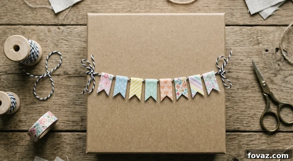 festive washi tape gift box idea