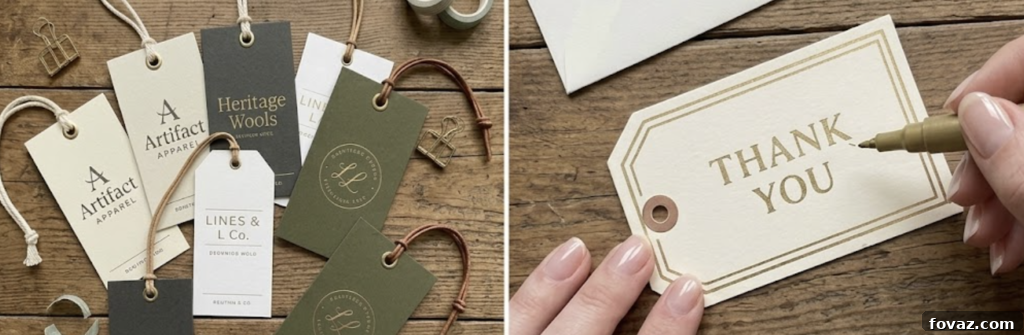 9 Creative Ideas to Turn Pretty Packaging into Paper Crafts 6 Clothing tag reused as a note card in a junk journal