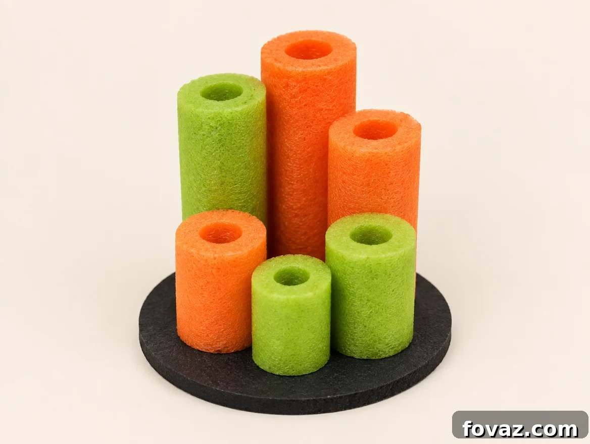 DIY Pool Noodle Halloween Candles: 6-Step Tutorial 3 Orange and green cut pool noodle pieces glued upright at different heights on a round black base